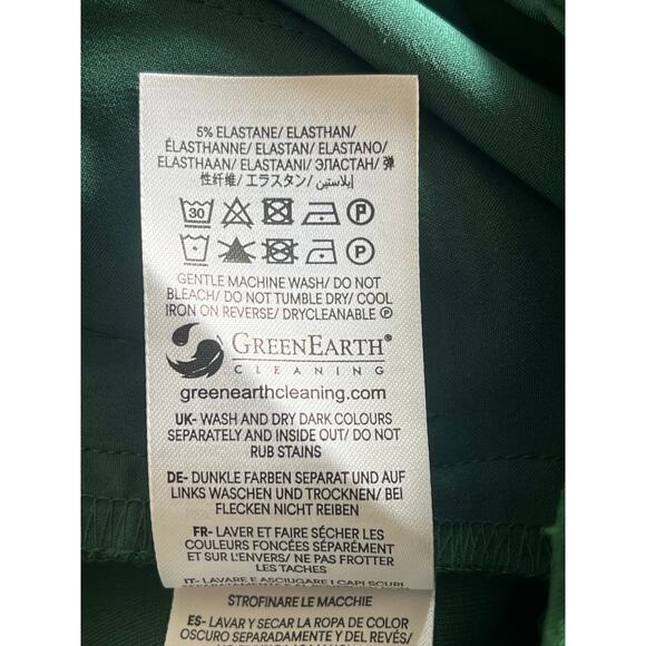 NWT Women's Boden Kelly Green Wide Leg Thick Material Dress Pants Slacks Sz 14P - Picture 6 of 6